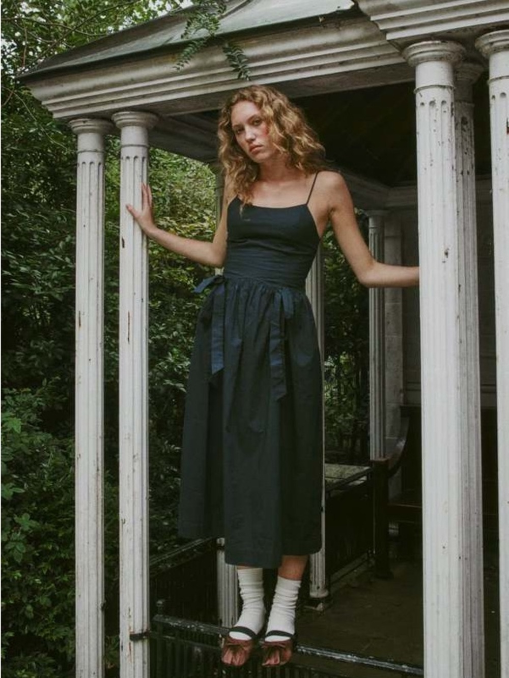 Damson Madder Penelope Apron Dress Navy